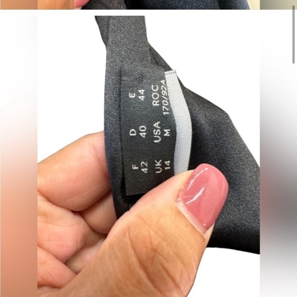 La Perla black silk robe Basic Silk Sleepshirt lingerie luxury Italian made sz M - Picture 7 of 12